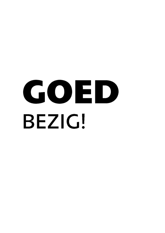 Goed bezig (5 stuks)